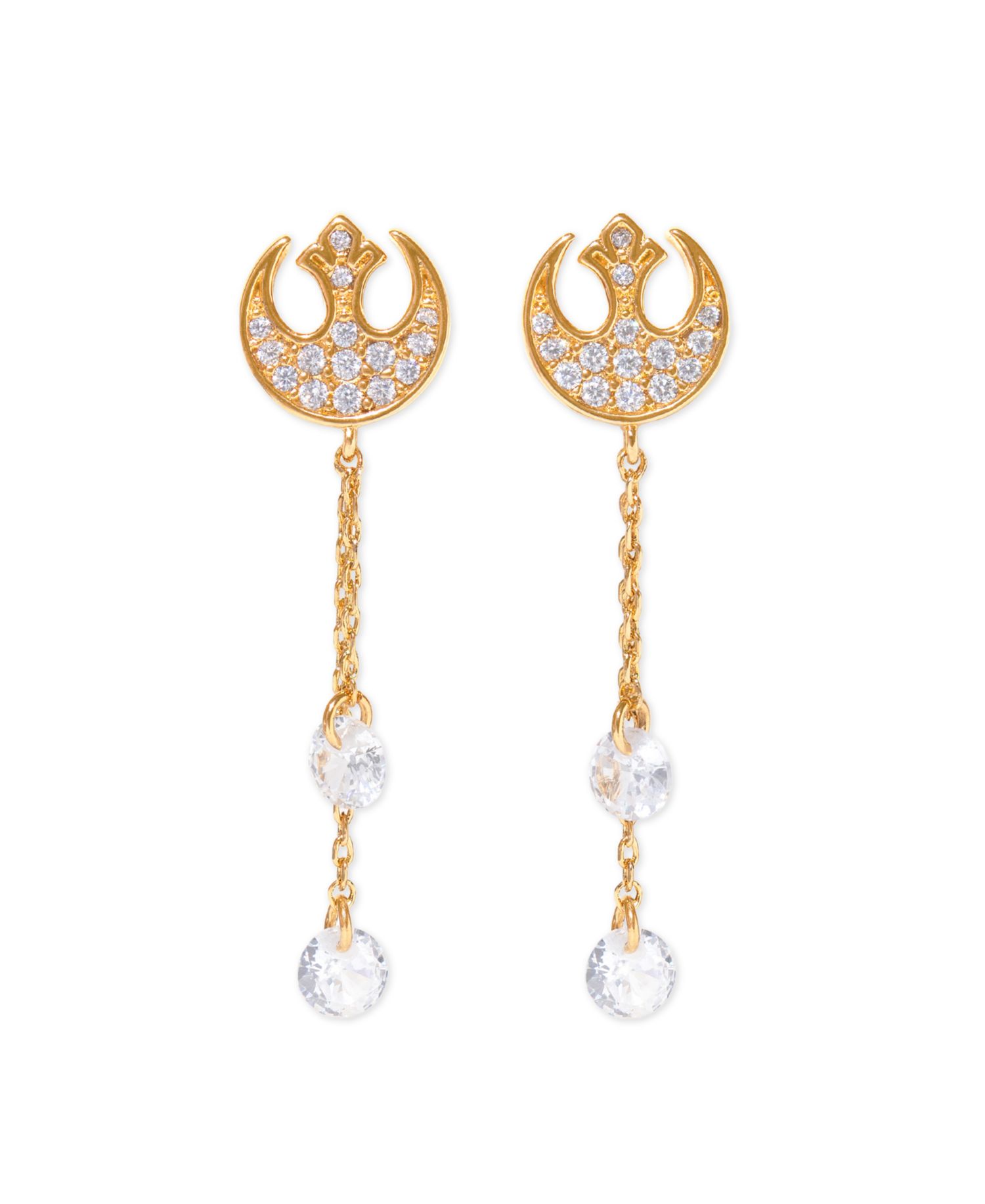 Crystal Star Wars Rebel Alliance Dangle Earrings