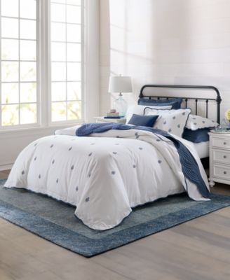 Irving Embroidery 3-Pc. Duvet Cover Set, Full/Queen, Macy's Exclusive
