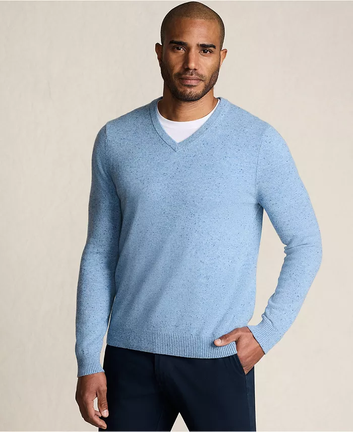 Men's Fine Gauge Cashmere V-neck Sweater - thumbnail 10
