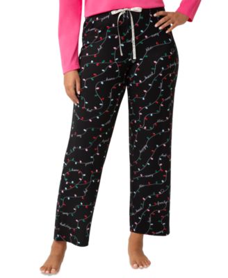 Women's Twinkle Script Long Pajama Pants
