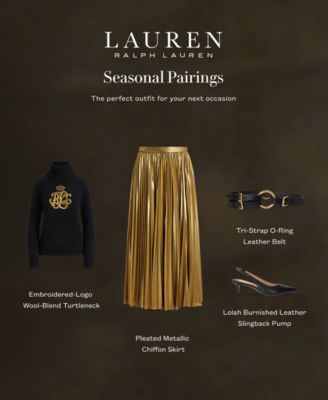 Women's Metallic Pleated Skirt