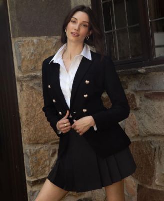 Women's Double-Breasted Button-Up Blazer