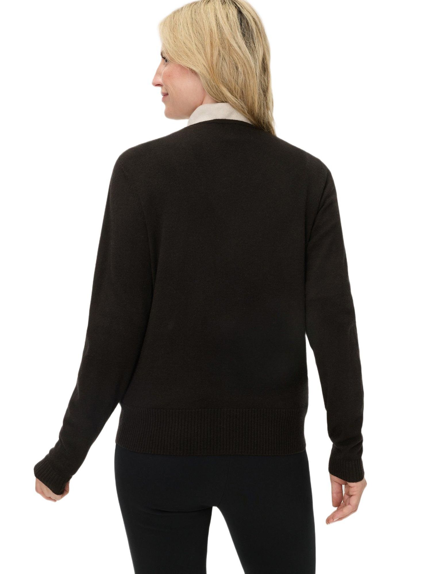 Women's Rib Knit Cardigan with Sequin Detail Sweater
