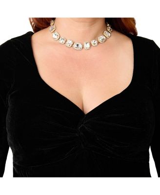 Plus Size 1950s Front Twist Swing Dress