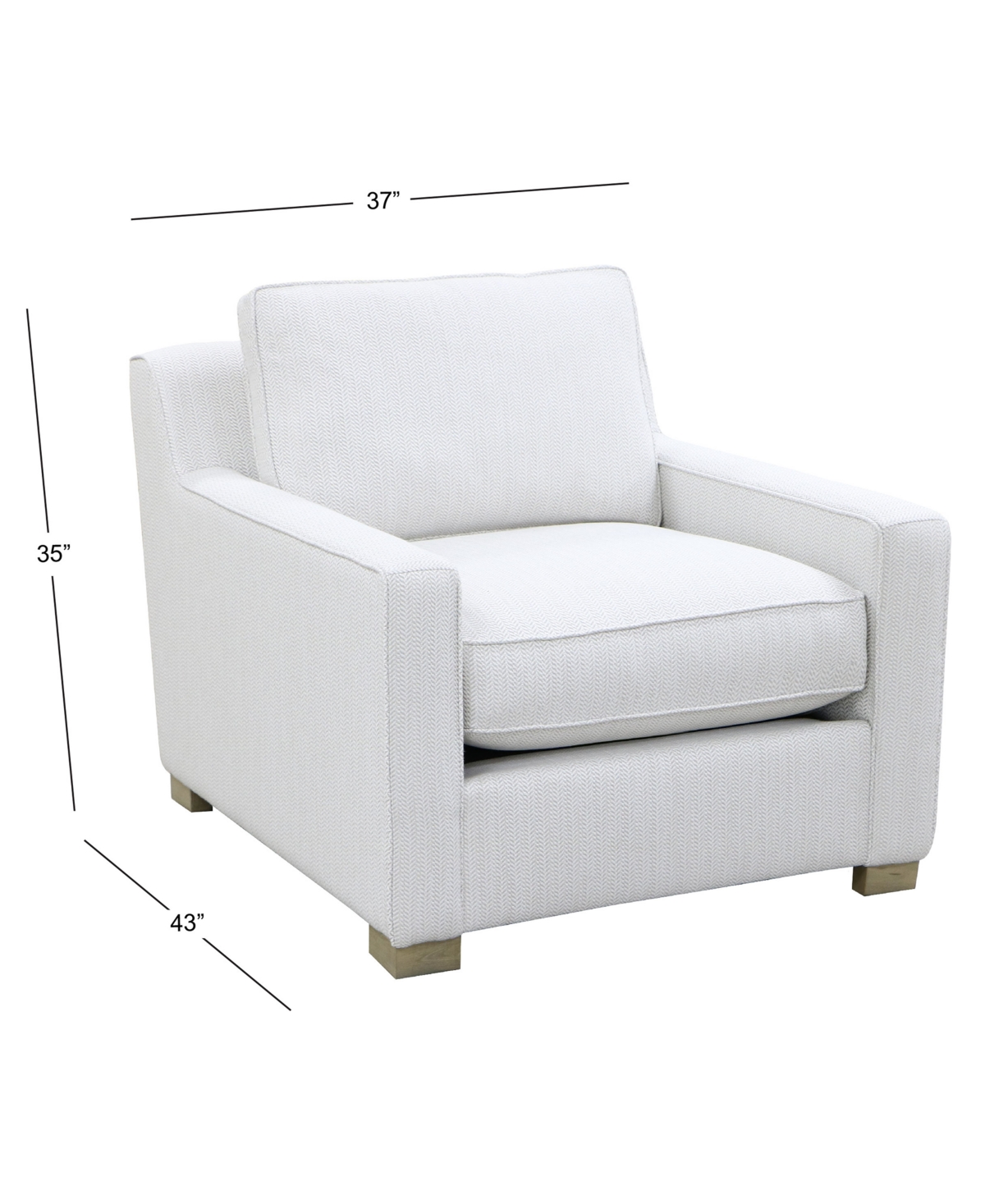 Stacia 37" Fabric Fully Padded Chair