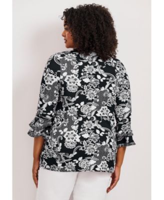 Women's Tiered Ruffle Sleeve Top