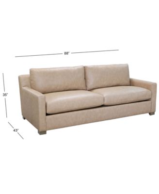 Stacia 88" Leather Upholstery Sofa