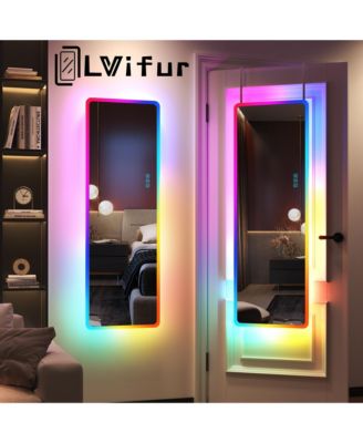 RGB LED Full-Length Mirror with Adjustable Ambient Light