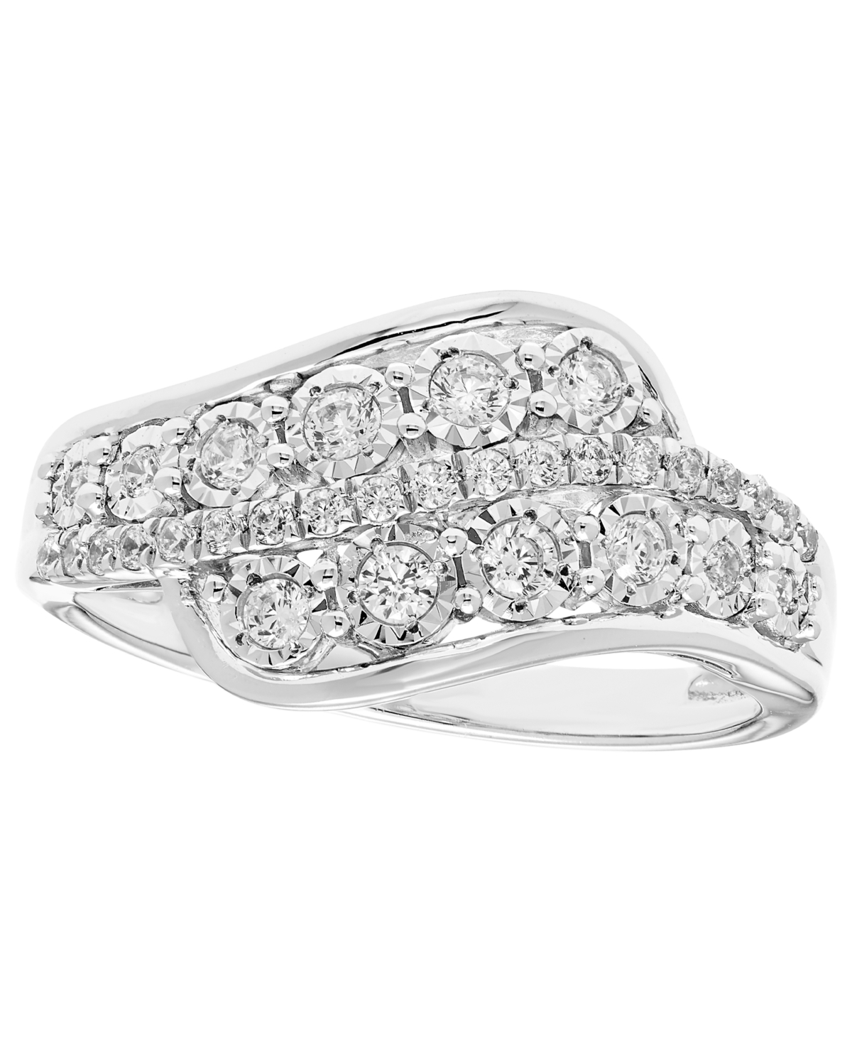 Macy's Diamond Ring (1/3 Ct. T.w.) In 10k White Gold