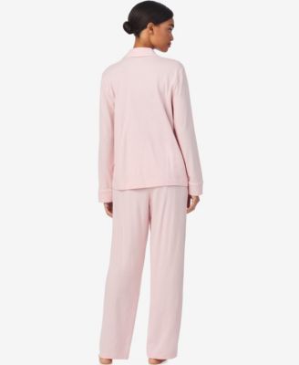 Women's Long Sleeve Notch Collar Long Pant Pajama Set