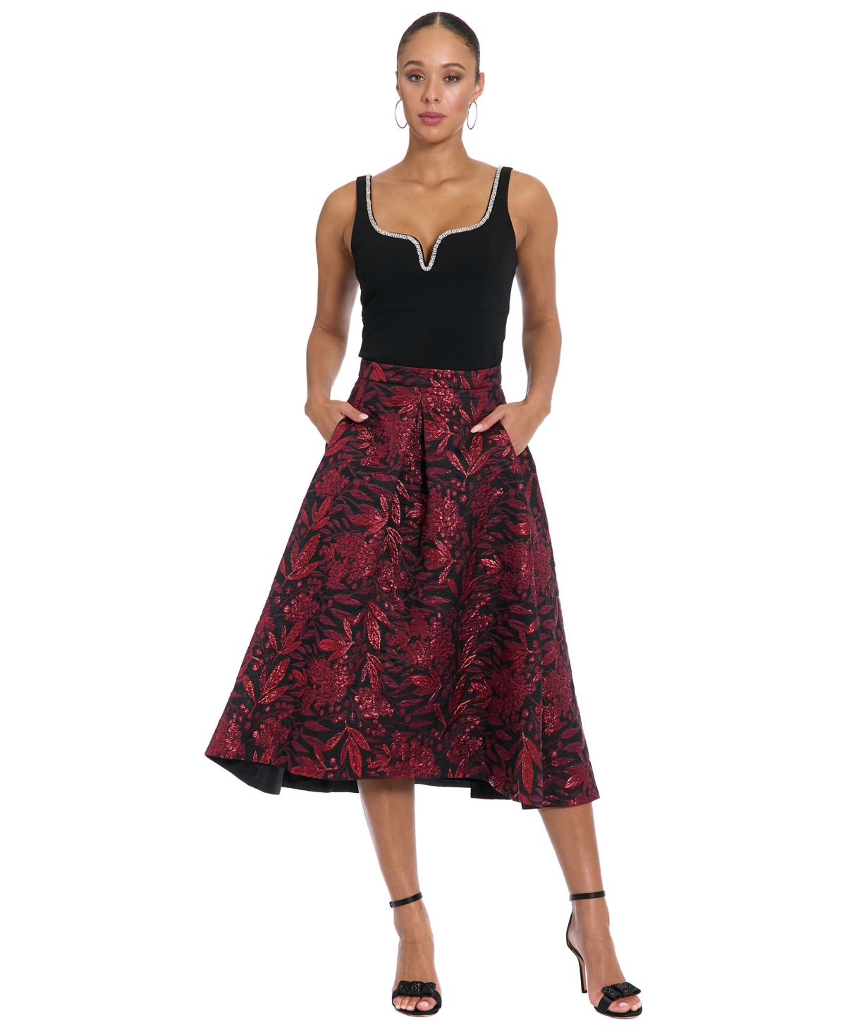 Muse Women's Embellished Sleeveless Top In Black