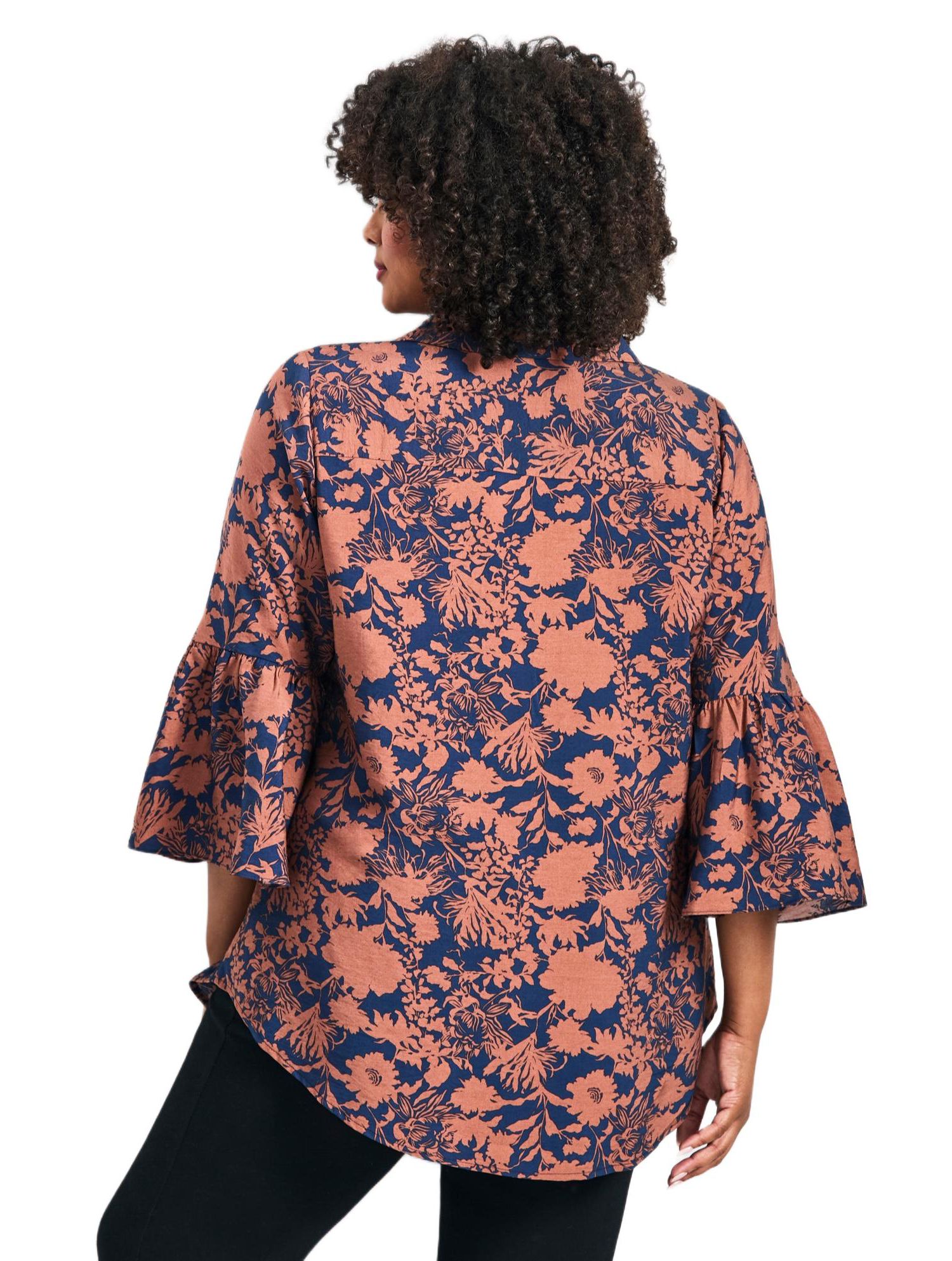 Women's Plus Size Marianne Ruffle Hem Shirt