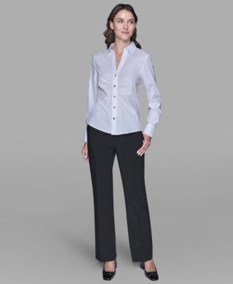 Women's Cinched Waist Collared Top