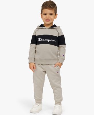 Champion - Boys Toddler 2T-4T 2-Piece Colorblock Hoodie and Pants Set