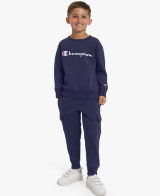 Champion - Boys 4-7 2-Piece Crewneck T-Shirt and Pants Set