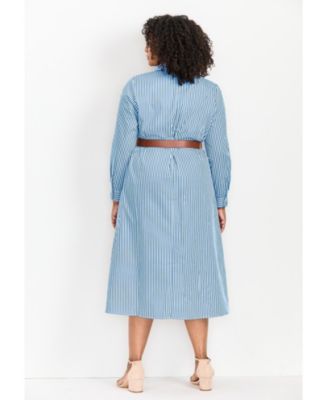 Women's Leona Stripe Shirtdress With Belt