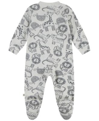 Baby Boys' Printed Full-Zip Footed Long-Sleeve Coverall