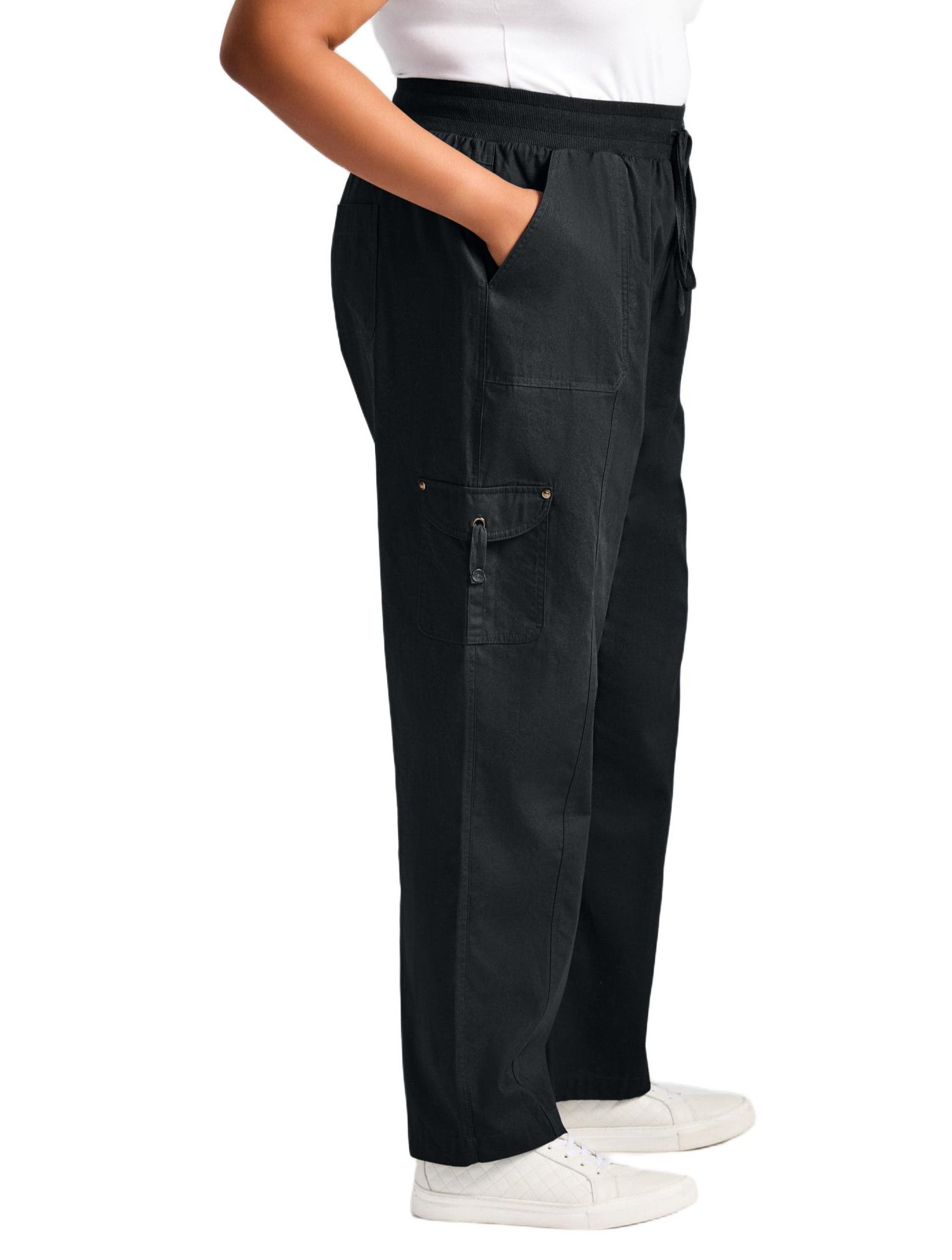 Women's Plus Size Cotton Cargo Pant