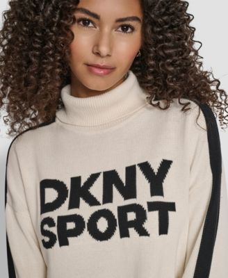 Women's Long-Sleeve Jacquard Logo Sweater