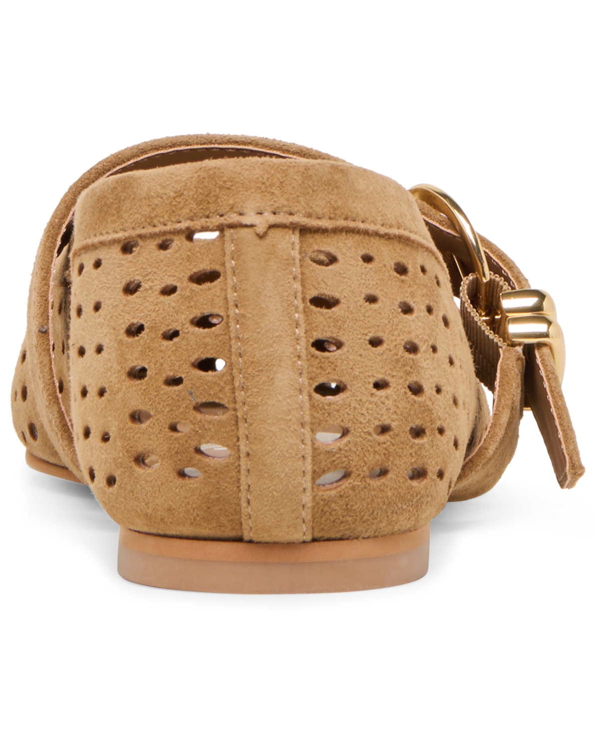 Dolce Vita Mikel Ballet Flats Lt Brown Perforated Suede In Neutral