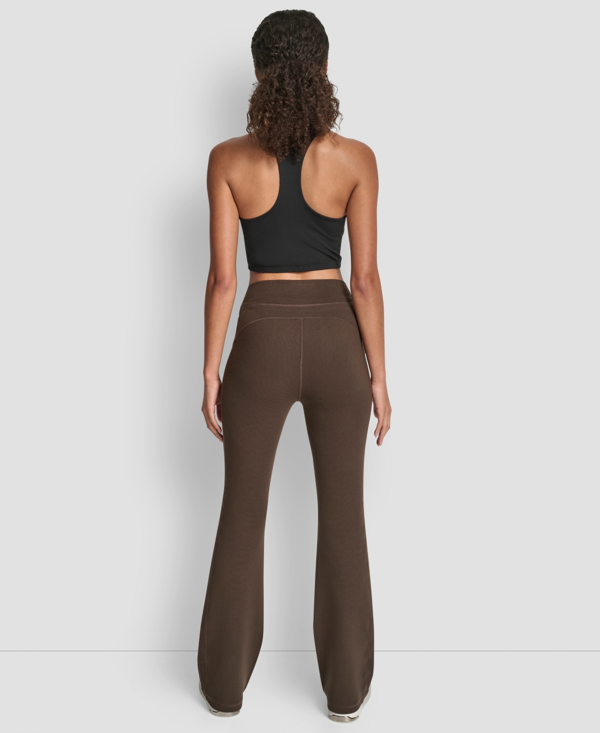 Dkny Women's Thermal High Waist Flare Pants