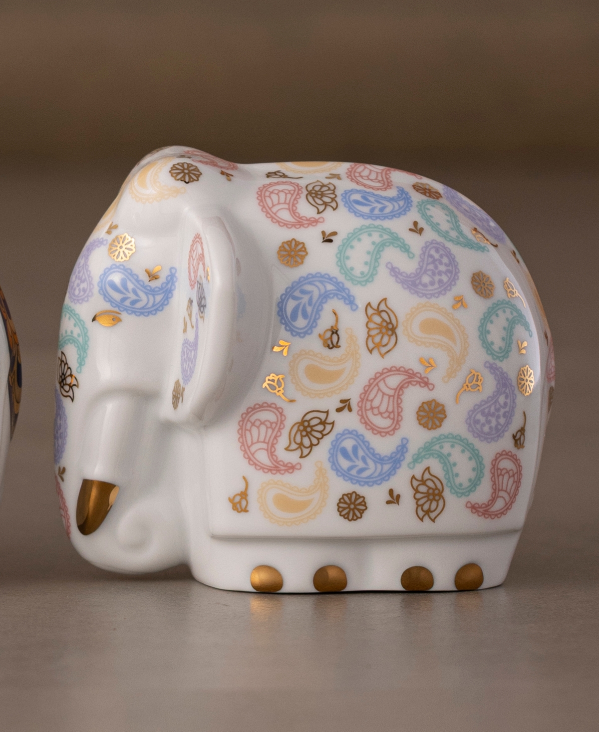 Noritake Paisley Gold-Tone Elephant Figurine