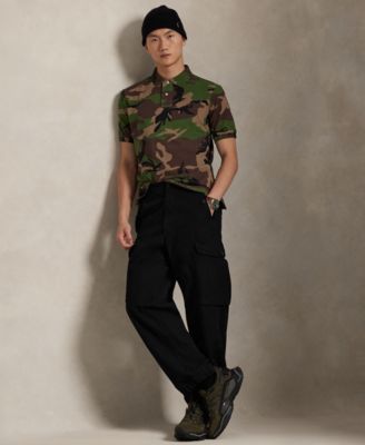 Men's Classic-Fit Camo Cotton Mesh Shirt