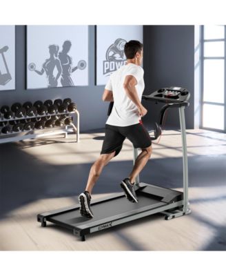 Folding Treadmill with 12 Preset Programs and LCD Display-Black