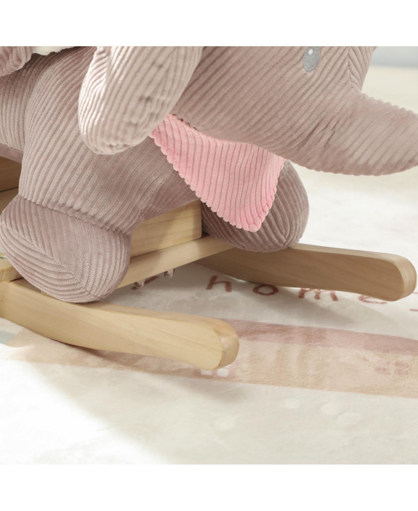 Детская мягкая игрушка Qaba Baby Rocking Elephant Plush with Realistic Sound Ride-On Toy, Ages 18-36 Months, цвет: Розовый — фото 9