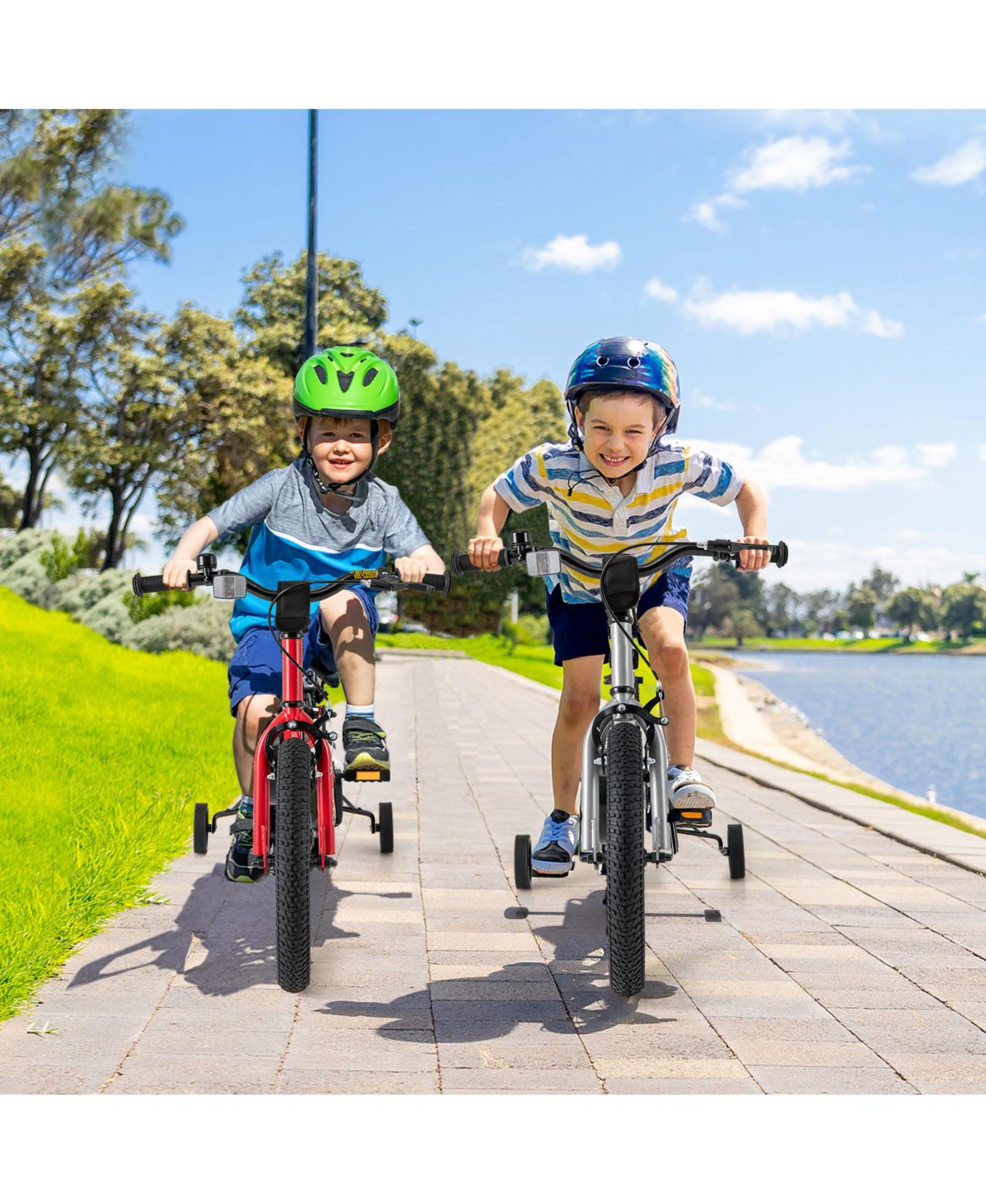 Детская игрушка SUGIFT 16-Inch High Carbon Steel Training-Wheel Adjustable Kids Bike, Ages 4-7, цвет: Чёрный — фото 2