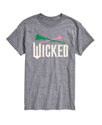 Men's Wicked Part 2 Broom and Wand Logo Graphic Printed Short-Sleeve T-Shirt