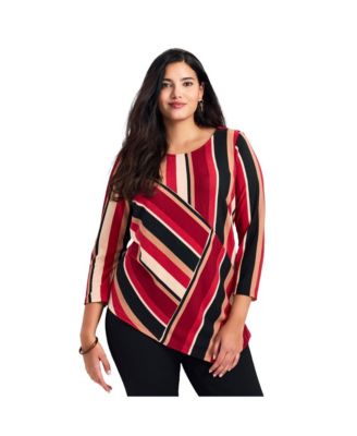 Women's Plus Size Kaya Asymmetrical Hacci Top