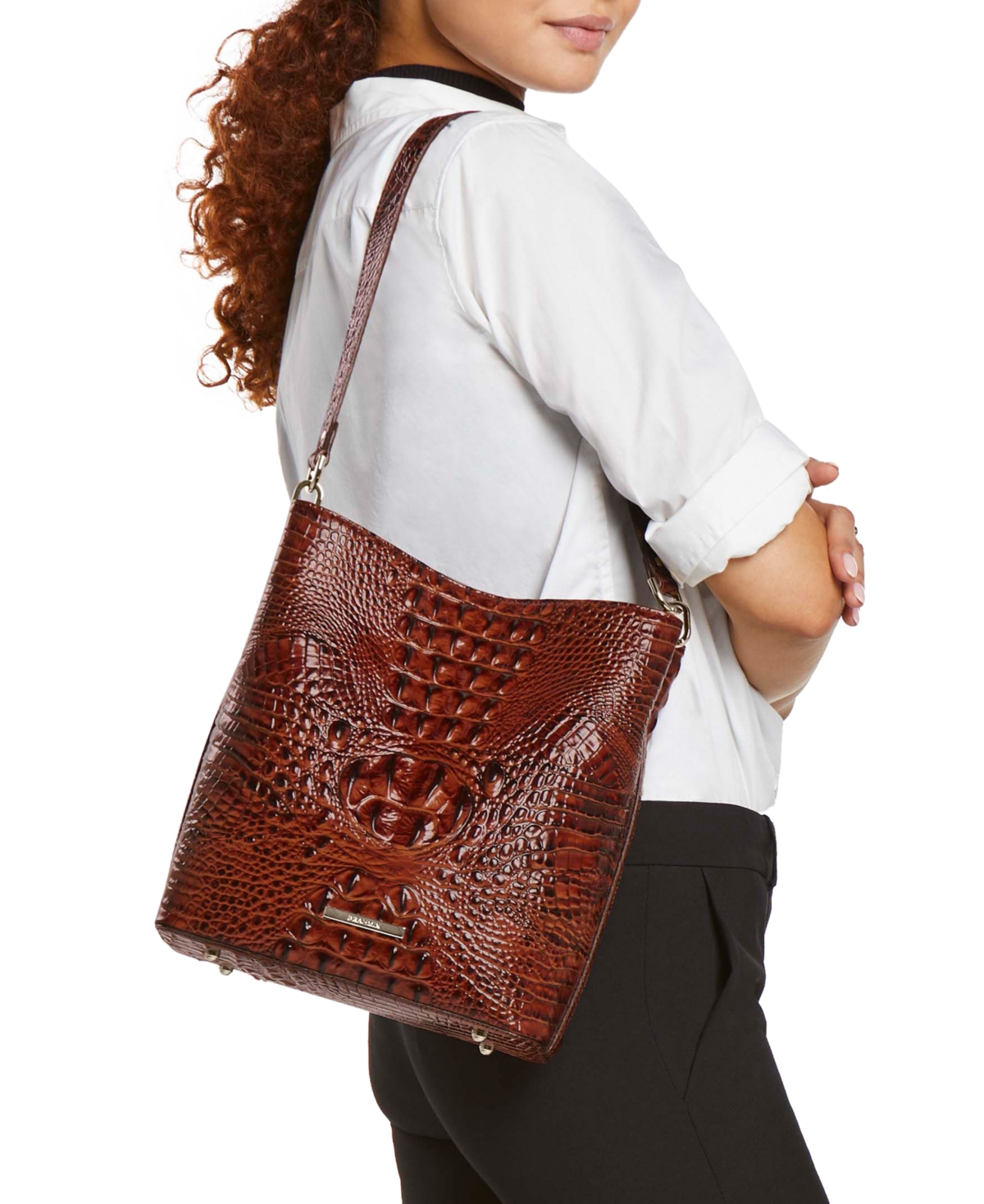 Brahmin Celina Melbourne Small Leather Bucket