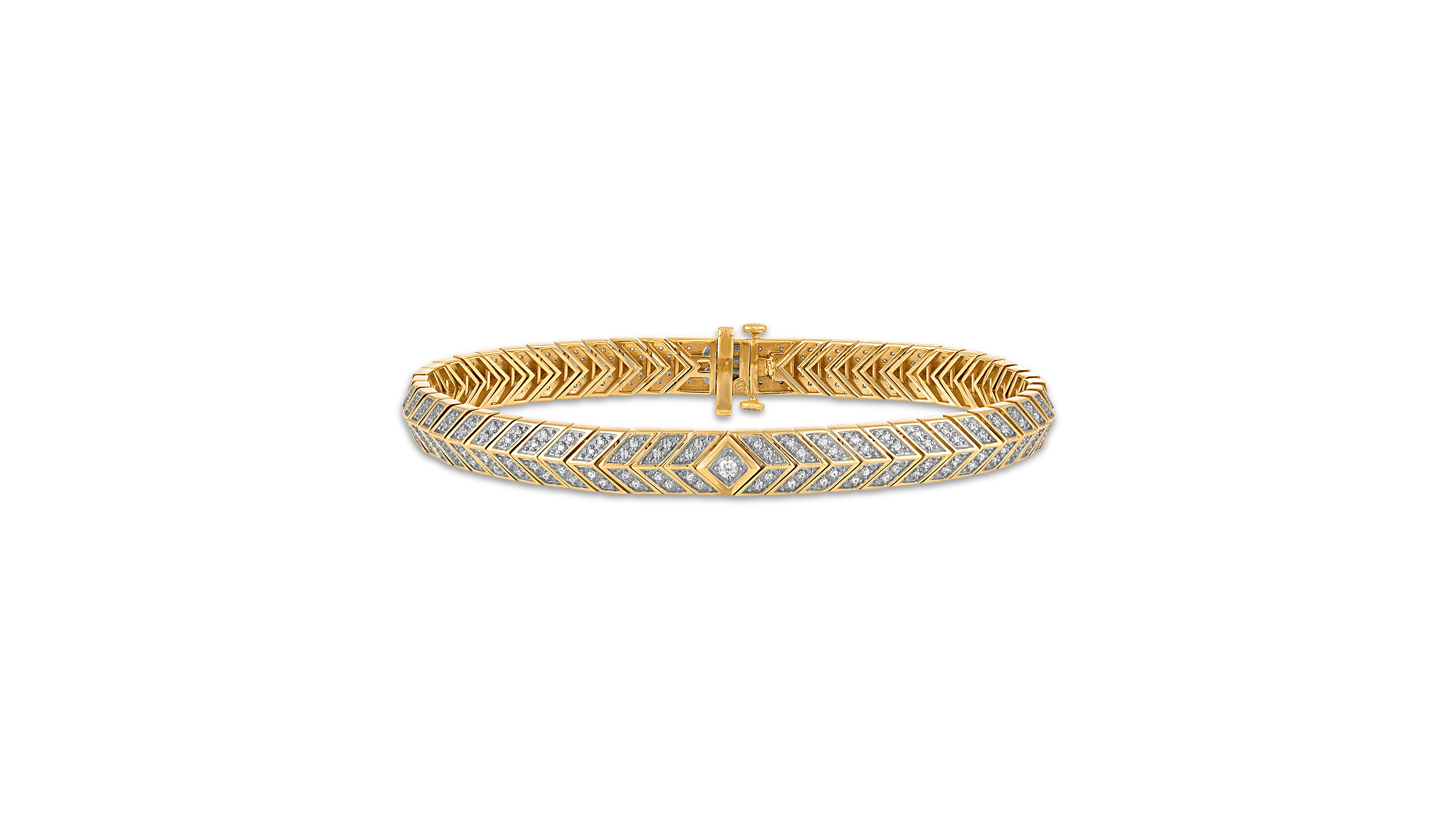 Esquire Men's Jewelry Diamond Bracelet (1 ct. t.w.) in 14k Gold-Plated Sterling Silver