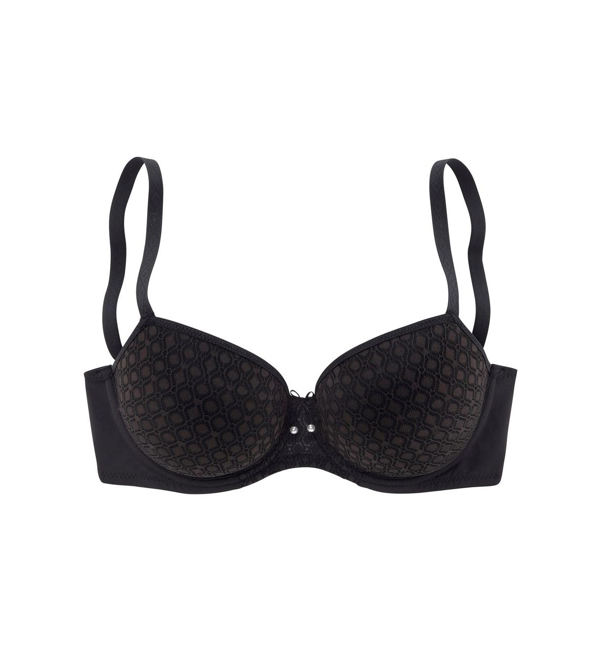 Lascana Women's Lace Detail T-Shirt Bra