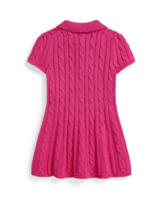 Baby Girls' Short-Sleeve Polo Sweater Dress