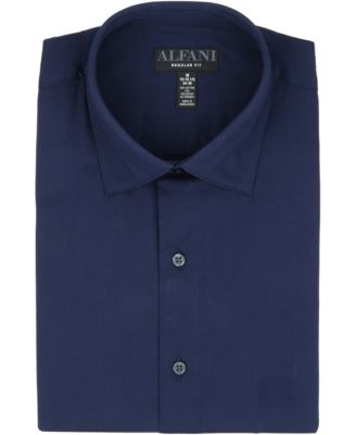 Men's Solid Regular-Fit Dress Shirt
