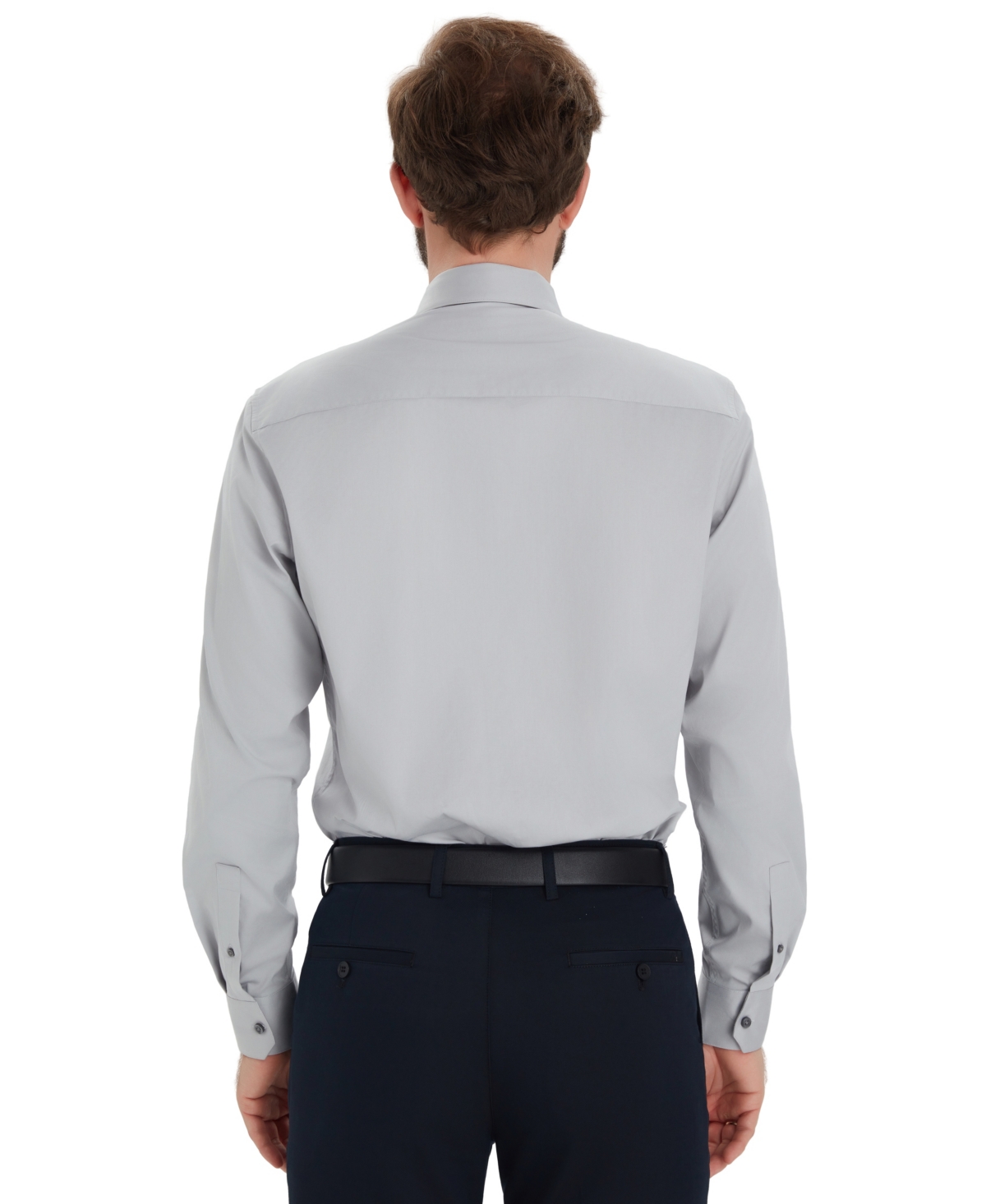 Alfani Men's Solid Slim-fit Dress Shirt, Macy's Exclusive In Blue