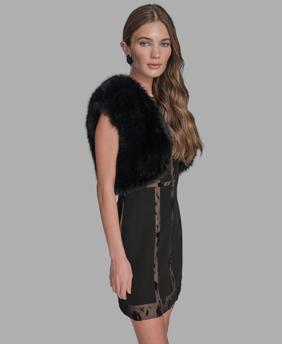 Bcbg Women's Sleeveless Cropped Shrug Jacket