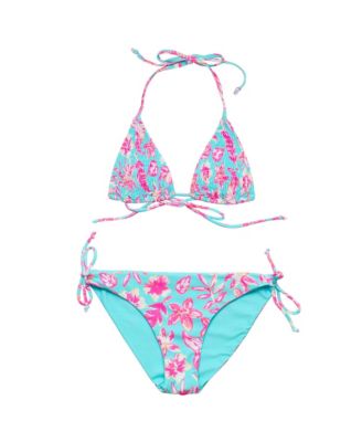 Big Girls Tropical Glow Teen Recycled Triangle Bikini