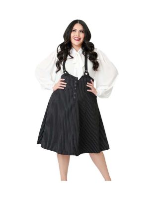 Plus Size Suspender Swing Skirt