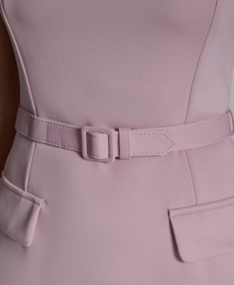 Women's Scuba Square Neck A-Line Dress