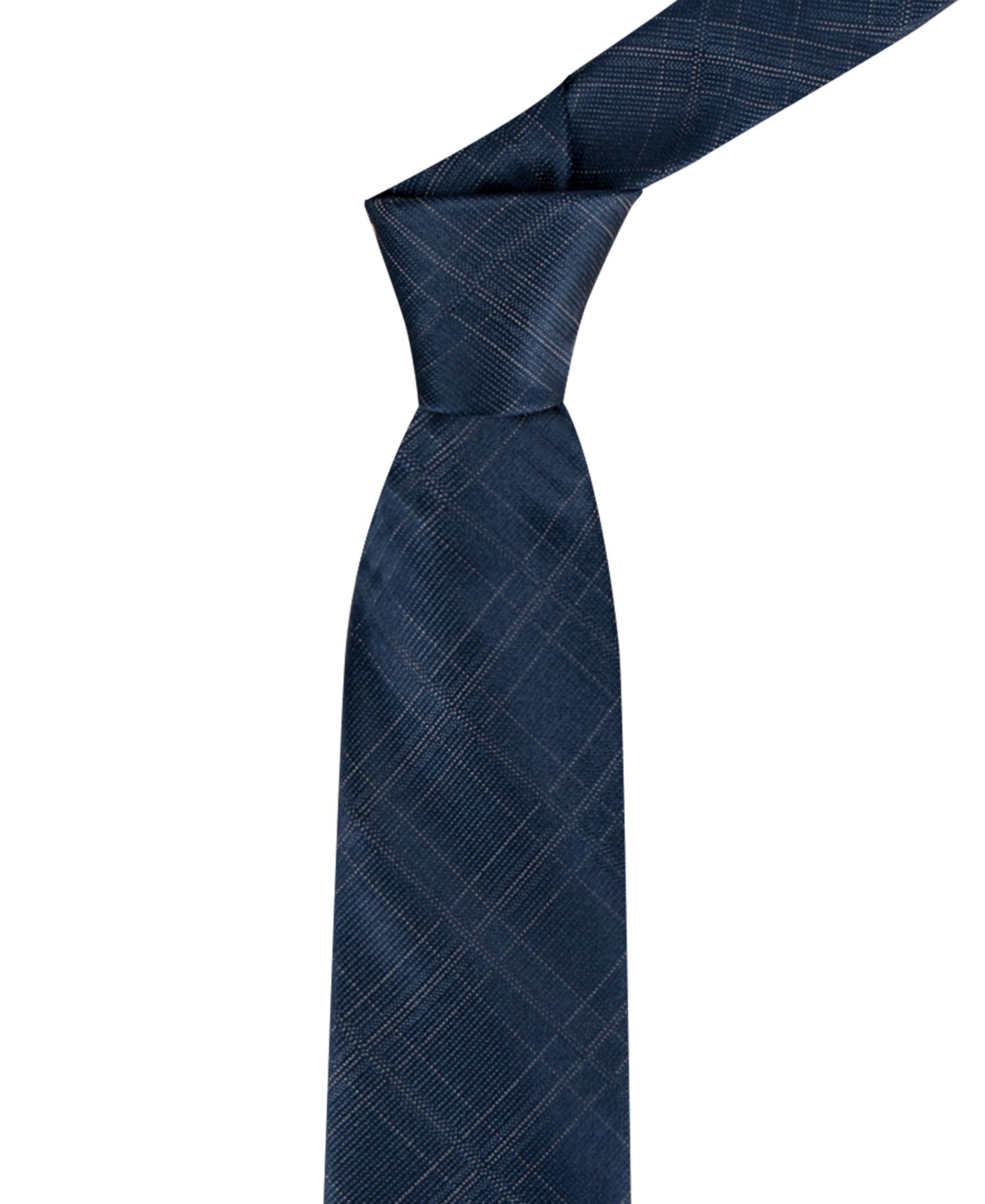 Мужской галстук Calvin Klein Everett Plaid Tie, цвет: Тёмно-синий — фото 3