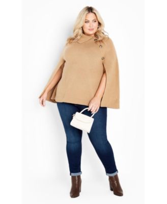 Women's Plus Size Dani Button Cape