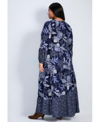 Women's Floral Falls Tiered Maxi Dress