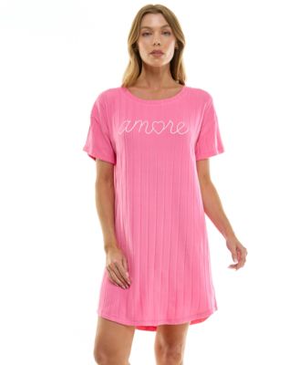 Women's 34" Crew Neck Sleep Tee with Side Slits