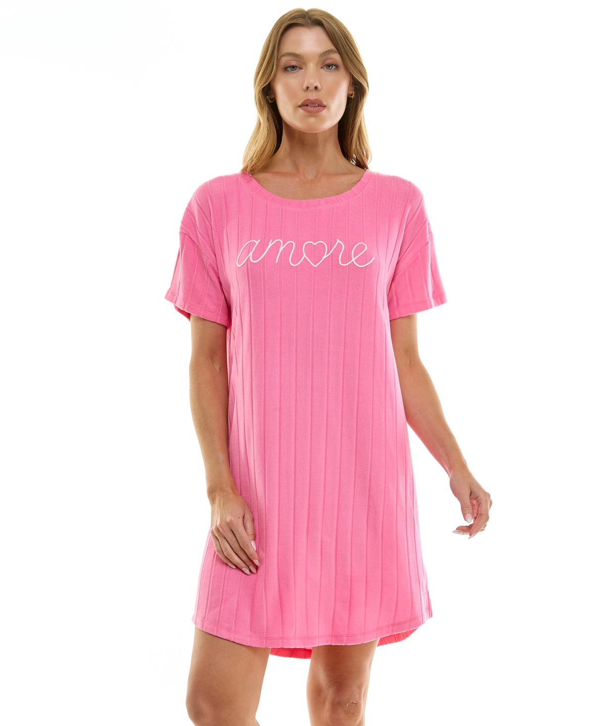 Roudelain Women's 34" Crew Neck Sleep Tee with Side Slits