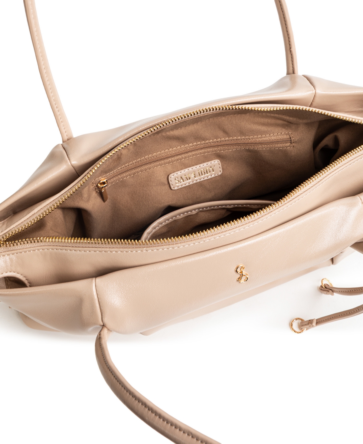 Sam & Libby Sam And Libby Onyx Belted Satchel Bag In Neutral