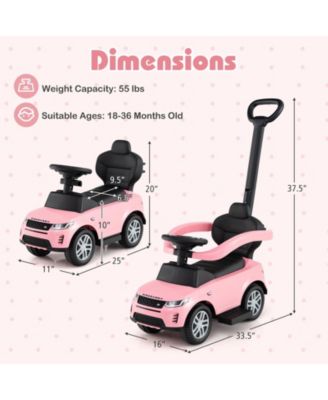 3-in-1 Convertible Ride-On Car Licensed Land Rover Discovery