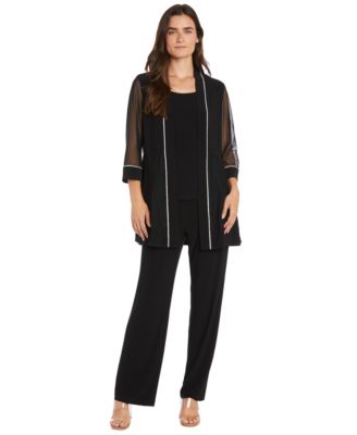 R & M Richards - Women's Layered-Look Top & Pants